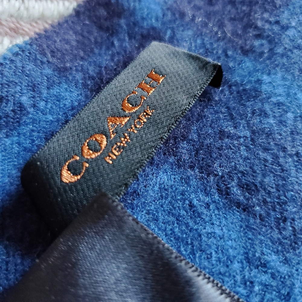 Coach Classic Plaid Wool/Cashmere Scarf - Picture 4 of 7